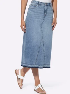 Jeansrock mit Gehschlitz