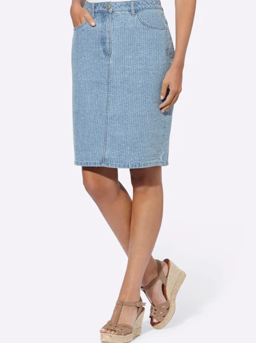 Jeansrock mit Gehschlitz