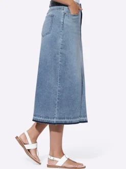 Jeansrock mit Gehschlitz