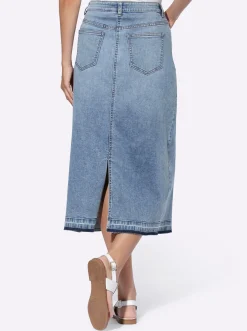 Jeansrock mit Gehschlitz