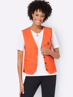 Jeansweste in Stretch-Qualität