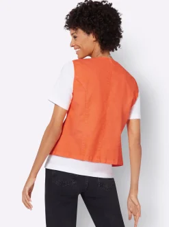 Jeansweste in Stretch-Qualität
