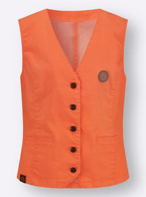 Jeansweste in Stretch-Qualität