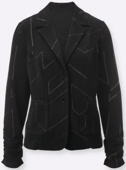 Jerseyblazer im Jacquard-Dessin