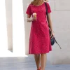 Jerseykleid im Minimal-Dessin