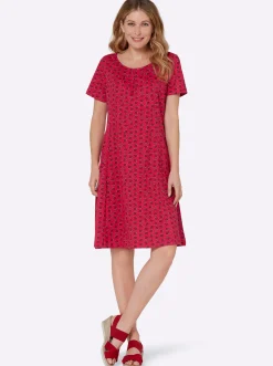 Jerseykleid im Minimal-Dessin