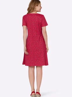 Jerseykleid im Minimal-Dessin
