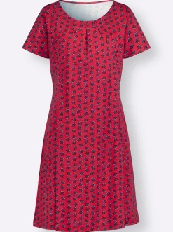 Jerseykleid im Minimal-Dessin