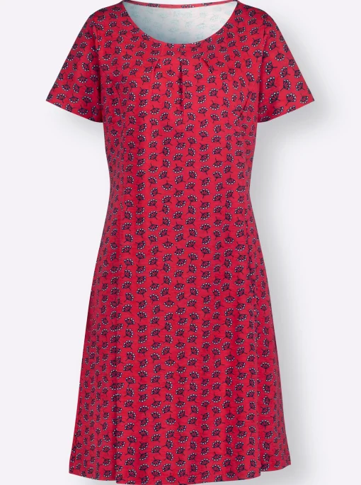 Jerseykleid im Minimal-Dessin