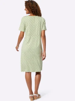 Jerseykleid in Schlupfform, bedruckt