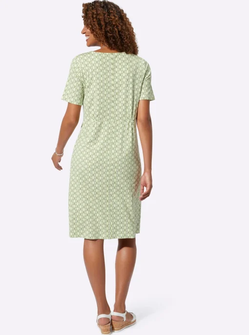 Jerseykleid in Schlupfform, bedruckt