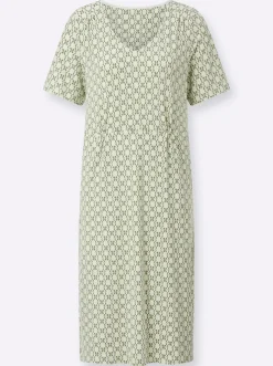 Jerseykleid in Schlupfform, bedruckt