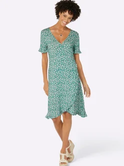 Jerseykleid in Wickel-Optik