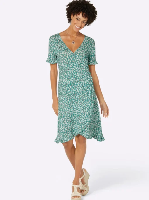 Jerseykleid in Wickel-Optik