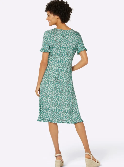 Jerseykleid in Wickel-Optik
