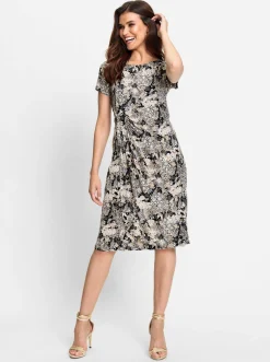 Jerseykleid in Wickeloptik