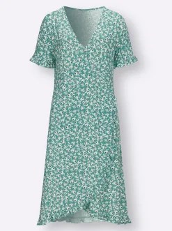 Jerseykleid in Wickel-Optik