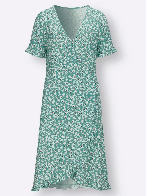 Jerseykleid in Wickel-Optik