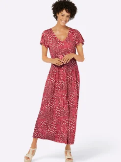 Jerseykleid mit Flügel-Ärmeln