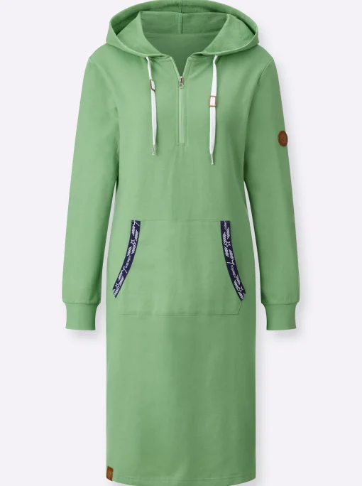 Jerseykleid mit Känguru-Tasche