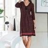 Jerseykleid mit Kontraststreifen