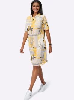 Jerseykleid mit Lettering-Print