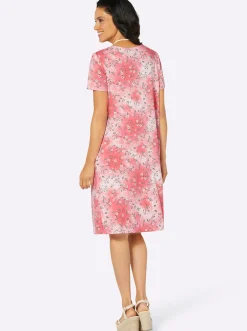 Jerseykleid mit Nahttaschen, bedruckt