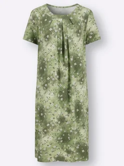 Jerseykleid mit Nahttaschen, bedruckt