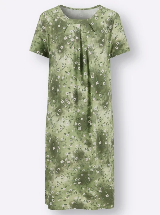 Jerseykleid mit Nahttaschen, bedruckt