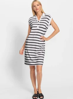 Jerseykleid mit Polokragen