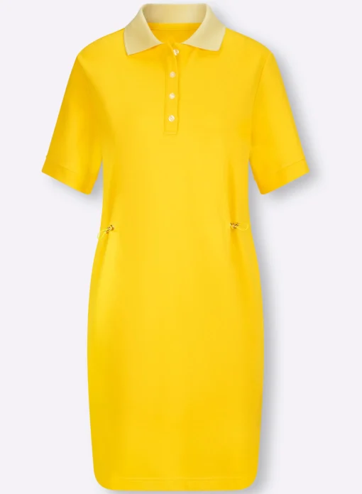 Jerseykleid mit Polokragen