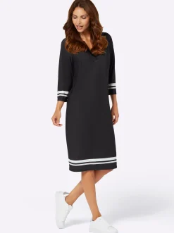 Jerseykleid mit 3/4-Ärmeln