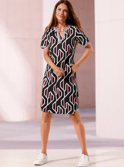 Jerseykleid mit Taschen in der Seitennaht