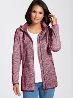 Kapuzenfleecejacke mit abnehmbarer Kapuze