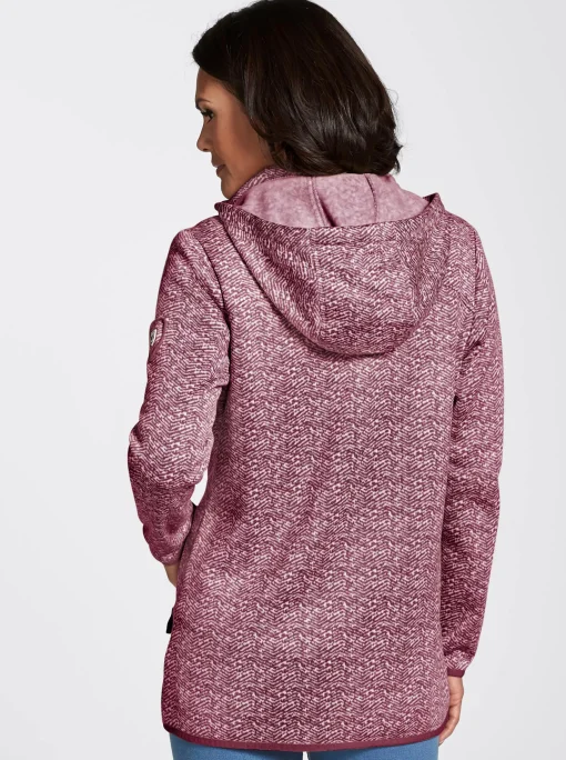 Kapuzenfleecejacke mit abnehmbarer Kapuze
