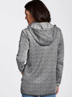Kapuzenfleecejacke mit abnehmbarer Kapuze