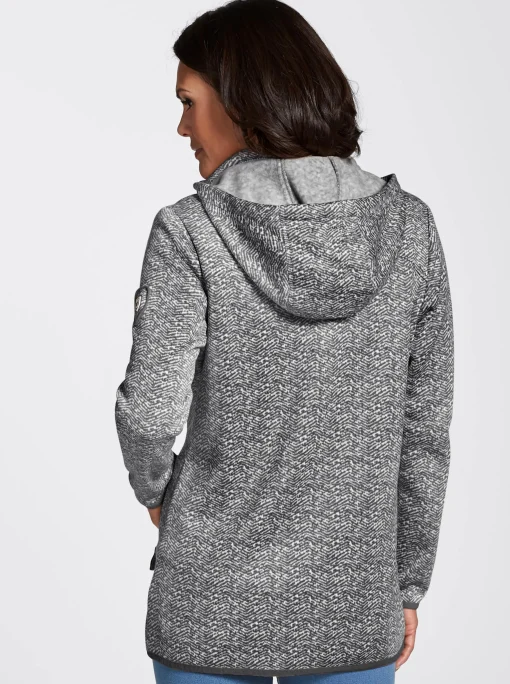 Kapuzenfleecejacke mit abnehmbarer Kapuze