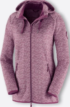 Kapuzenfleecejacke mit abnehmbarer Kapuze