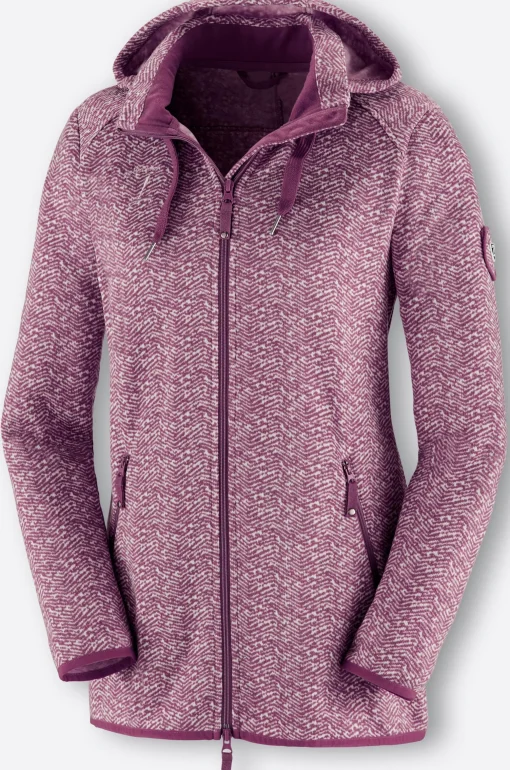 Kapuzenfleecejacke mit abnehmbarer Kapuze