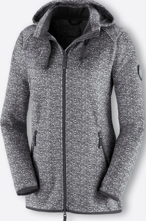 Kapuzenfleecejacke mit abnehmbarer Kapuze
