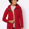 Kapuzenfleecejacke mit verdecktem Reißverschluss