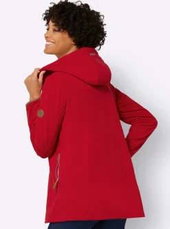 Kapuzenfleecejacke mit verdecktem Reißverschluss