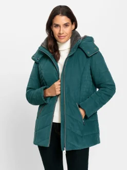 Kapuzenjacke in Micro-Moss-Qualität