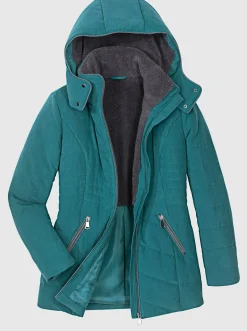 Kapuzenjacke in Micro-Moss-Qualität