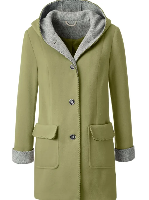 Kapuzenjacke in Woll-Optik