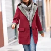 Kapuzenjacke in Woll-Optik