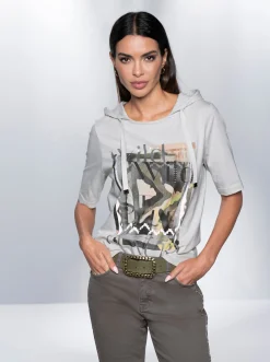 Kapuzenshirt mit Glitzersteinen