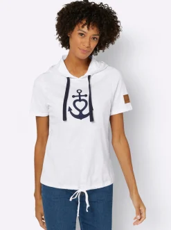 Kapuzenshirt mit kurzen Ärmeln
