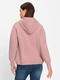 Kapuzenstrickjacke mit Schmuckknöpfen