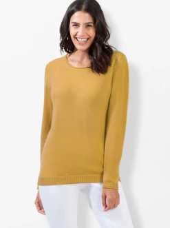 Kaschmirpullover mit Rollkanten